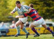 28 April 2007; Damien Varley, Garryowen, is tackled by Niall Carson, Clontarf. AIB League Division 1 Semi-Final, Clontarf v Garryowen, Castle Avenue, Clontarf, Dublin. Photo by Sportsfile