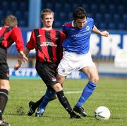 28 April 2007; Michael Gault, Linfield, in action against Gareth Bond, Crusaders. Carnegie Premier League, Linfield v Crusaders, Windsor Park, Belfast, Co. Antrim. Picture credit; Oliver McVeigh / SPORTSFILE