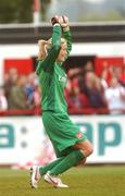 29 April 2007; Arsenal goalkeeper Emma Byrne celebrates at the final whiste. 2006/07 UEFA Women's Cup Final 2nd Leg, Arsenal v Umeå IK, Boreham Wood Football Club, Hertfordshire, UK. Picture credit: Brian Lawless / SPORTSFILE