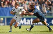 26 October 2014; Eoin Reddan, Leinster, is tackled by Yohan Montes, Castres. European Rugby Champions Cup 2014/15, Pool 2, Round 2, Castres Olympique v Leinster. Stade Pierre Antoine, Castres, France. Picture credit: Stephen McCarthy / SPORTSFILE