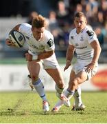 26 October 2014; Ian Madigan with support from his Leinster team-mate Jimmy Gopperth. European Rugby Champions Cup 2014/15, Pool 2, Round 2, Castres Olympique v Leinster. Stade Pierre Antoine, Castres, France. Picture credit: Stephen McCarthy / SPORTSFILE