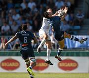 26 October 2014; Geoffrey Palis, Castres, in action against Zane Kirchner, Leinster. European Rugby Champions Cup 2014/15, Pool 2, Round 2, Castres Olympique v Leinster. Stade Pierre Antoine, Castres, France. Picture credit: Stephen McCarthy / SPORTSFILE