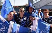 26 October 2014; Leinster supporters, from left, Rebecca Leggett, Mary McKeever, Nick Wheeler, Lisa Shields and Vida Reynolds ahead of the game. European Rugby Champions Cup 2014/15, Pool 2, Round 2, Castres Olympique v Leinster. Stade Pierre Antoine, Castres, France. Picture credit: Stephen McCarthy / SPORTSFILE