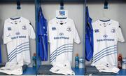 26 October 2014; Leinster jerseys hang int he dressing room ahead of the game. European Rugby Champions Cup 2014/15, Pool 2, Round 2, Castres Olympique v Leinster. Stade Pierre Antoine, Castres, France. Picture credit: Stephen McCarthy / SPORTSFILE