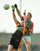 26 October 2014; William Kirby, Austin Stacks, in action against Tomas Ladden, Mid Kerry. Kerry County Senior Football Championship Final, Austin Stacks v Mid Kerry. Austin Stack Park, Tralee, Co. Kerry. Picture credit: Diarmuid Greene / SPORTSFILE