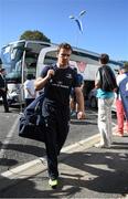 26 October 2014; Eoin Reddan, Leinster, arrives ahead of the game. European Rugby Champions Cup 2014/15, Pool 2, Round 2, Castres Olympique v Leinster. Stade Pierre Antoine, Castres, France. Picture credit: Stephen McCarthy / SPORTSFILE