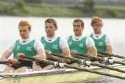 9 May 2007; The Irish Men's Heavyweight Quad (M4x) team, from left, Paul Murray, Paul O'Brien, Con Collis and James Wall. Blessington Lake, Co. Wicklow. Picture credit: Brendan Moran / SPORTSFILE