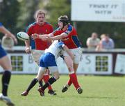 28 April 2007; Coleman Finn, UL Bohemians, is tackled by Daragh Lyons, Cork Constitution. AIB League Division 1 Semi-Final, Cork Constitution v UL Bohemians, Temple Hill, Cork. Picture credit: Brendan Moran / SPORTSFILE