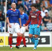 12 May 2007; Drogheda United's Stuart Byrne reacts after his goal was disallowed. Setanta Sports Cup Final, Linfield v Drogheda United, Windsor Park, Belfast, Co. Antrim. Picture credit: Russell Pritchard / SPORTSFILE