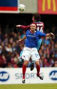 12 May 2007; Paul McAreavey, Linfield, in action against Stuart Byrne, Drogheda United. Setanta Sports Cup Final, Linfield v Drogheda United, Windsor Park, Belfast, Co. Antrim. Photo by Sportsfile