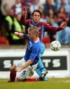 12 May 2007; William Murphy, Linfield, in action against Stuart Byrne, Drogheda United. Setanta Sports Cup Final, Linfield v Drogheda United, Windsor Park, Belfast, Co. Antrim. Photo by Sportsfile