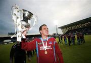 12 May 2007; Graham Gartland, Drogheda United, celebrates with the Setanta Cup. Setanta Sports Cup Final, Linfield v Drogheda United, Windsor Park, Belfast, Co. Antrim. Picture credit: Russell Pritchard / SPORTSFILE