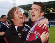 12 May 2007; Drogheda United's Simon Webb, left, and Brian Shelley celebrate at the end of the game. Setanta Sports Cup Final, Linfield v Drogheda United, Windsor Park, Belfast, Co. Antrim. Photo by Sportsfile
