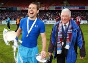 12 May 2007; Drogheda United's captain Declan O'Brien celebrates with club chairman Vincent Hoey at the end of the game. Setanta Sports Cup Final, Linfield v Drogheda United, Windsor Park, Belfast, Co. Antrim. Photo by Sportsfile