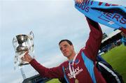 12 May 2007; Drogheda United's Graham Gartland celebrates with the Setanta Sports Cup at the end of the game. Setanta Sports Cup Final, Linfield v Drogheda United, Windsor Park, Belfast, Co. Antrim. Photo by Sportsfile