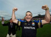 13 May 2007; The Longford Chairman Martin Shelly rushes in to congratulate manager Luke Dempsey. Bank of Ireland Leinster Senior Football Championship, Longford v Westmeath, Pearse Park, Longford. Picture credit: Ray McManus / SPORTSFILE
