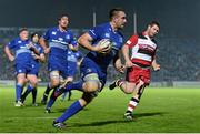 31 October 2014; Jack Conan, Leinster, goes over for his side's second try. Guinness PRO12, Round 7, Leinster v Edinburgh. RDS, Ballsbridge, Dublin. Picture credit: Stephen McCarthy / SPORTSFILE