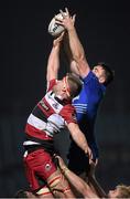 31 October 2014; Jack Turley, Edinburgh, competes in a lineout against Jack Conan, Leinster. Guinness PRO12, Round 7, Leinster v Edinburgh. RDS, Ballsbridge, Dublin. Picture credit: Pat Murphy / SPORTSFILE