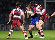 31 October 2014; Noel Reid, Leinster, is tackled by Andries Strauss, left, and Ben Toolis, Edinburgh. Guinness PRO12, Round 7, Leinster v Edinburgh. RDS, Ballsbridge, Dublin. Picture credit: Pat Murphy / SPORTSFILE