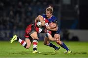 31 October 2014; Greig Tonks, Edinburgh, is tackled by Luke Fitzgerald, Leinster. Guinness PRO12, Round 7, Leinster v Edinburgh. RDS, Ballsbridge, Dublin. Picture credit: Stephen McCarthy / SPORTSFILE