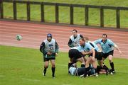 16 May 2007; Mick O'Driscoll passes the ball out of a ruck during Ireland squad training. Ireland Rugby Squad Training, University of Limerick, Limerick. Picture credit: Brendan Moran / SPORTSFILE