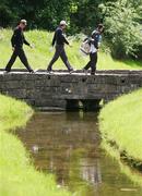 19 May 2007; Simon Wakefield, left, follows Padraig Harrington across a bridge at the 2nd hole during the 3rd Round. Irish Open Golf Championship, Adare Manor Hotel and Golf Resort, Adare, Co. Limerick. Picture credit: Kieran Clancy / SPORTSFILE
