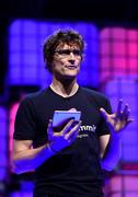 4 November 2014; Paddy Cosgrave, Founder and CEO, Web Summit, on the centre stage during Day 1 of the 2014 Web Summit in the RDS, Dublin, Ireland. Picture credit: Stephen McCarthy / SPORTSFILE / Web Summit