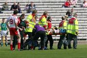 20 May 2007; Sean Cavanagh, Tyrone, no 9, watches his brother Colm being carried off with injury. Bank of Ireland Ulster Senior Football Championship Quarter-Final, Fermanagh v Tyrone, St Tighearnach's Park, Clones, Co Monaghan. Picture credit: Oliver McVeigh / SPORTSFILE