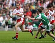 20 May 2007; Gerald Cavlan, Tyrone, in action against Shane Lyons, Fermanagh. Bank of Ireland Ulster Senior Football Championship Quarter-Final, Fermanagh v Tyrone, St Tighearnach's Park, Clones, Co Monaghan. Picture credit: Oliver McVeigh / SPORTSFILE