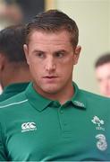 4 November 2014; Ireland's Jamie Heaslip during a press conference ahead of their Autumn International Rugy match against South Africa on Saturday at the Aviva Stadium. Ireland Rugby Press Conference, Carton House, Maynooth, Co. Kildare. Picture credit: Pat Murphy / SPORTSFILE