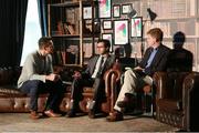 4 November 2014; Phil Lavelle, Al Jazeera; Ali Abdulemam, Bahrain Online and Charlie Lamson, Frontline Defenders, in conversation on the library stage during Day 1 of the 2014 Web Summit in the RDS, Dublin, Ireland. Picture credit: Nick Bradshaw / SPORTSFILE / Web Summit