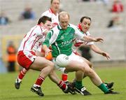 20 May 2007; Shaun Doherty, Fermanagh, in action against Conor Gormley and Brian Dooher, Tyrone. Bank of Ireland Ulster Senior Football Championship Quarter-Final, Fermanagh v Tyrone, St Tighearnach's Park, Clones, Co Monaghan. Picture credit: Oliver McVeigh / SPORTSFILE