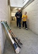 22 May 2007; Antrim Hurling joint manager Terence McNaughton, and his son Christy, leaving training. Antrim Hurling Media Evening, Casement Park, Belfast, Co. Antrim. Picture credit: Oliver McVeigh / SPORTSFILE