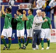 23 May 2007;  Republic of Ireland players left to right, Alan Bennett, Darren Potter, Stephen Kelly, Joe Gamble with team physio Mick Byrne at the end of the game. US Cup, Republic of Ireland v Ecuador, Giants Stadium, Meadowlands Sports Complex, New Jersey, USA. Picture credit: David Maher / SPORTSFILE