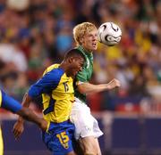 23 May 2007; Andy Keogh, Republic of Ireland, in action against Oscar Bagui, Ecuador. US Cup, Republic of Ireland v Ecuador, Giants Stadium, Meadowlands Sports Complex, New Jersey, USA. Picture credit: David Maher / SPORTSFILE