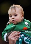 23 May 2007; Sixteen-month-old Republic of Ireland supporter Liam Oakes, from Co. Armagh, before the start of the game. US Cup, Republic of Ireland v Ecuador, Giants Stadium, Meadowlands Sports Complex, New Jersey, USA. Picture credit: David Maher / SPORTSFILE
