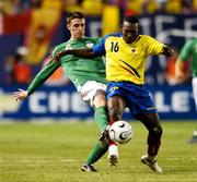 23 May 2007; Darren Potter, Republic of Ireland, in action against Walter Ayovi, Ecuador. US Cup, Republic of Ireland v Ecuador, Giants Stadium, Meadowlands Sports Complex, New Jersey, USA. Picture credit: David Maher / SPORTSFILE