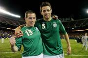 23 May 2007; Republic of Ireland players Alan Bennett, right, with his team-mate Joe Gamble at the end of the game. US Cup, Republic of Ireland v Ecuador, Giants Stadium, Meadowlands Sports Complex, New Jersey, USA. Picture credit: David Maher / SPORTSFILE