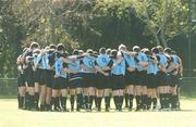 25 May 2007; The Ireland players in a team huddle during the Captain's Run. Santa Fe Rugby Club, Santa Fe, Argentina. Picture credit: Pat Murphy / SPORTSFILE