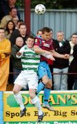 25 May 2007; Shane Robinson, Drogheda United, in action against Derek Pender, Shamrock Rovers. eircom League of Ireland, Premier Division, Drogheda United v Shamrock Rovers, United Park, Drogheda, Co. Louth. Photo by Sportsfile