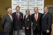 3 May 2007; From left, Cecil Whelan, John Mills, Captain of Hermitage Golf Club, Del Flynn, Lady Captain of Hermitage, Golf Club, Donal Bollard, Allianz, and Liam Kelly, Irish Independent, who finished in third place at the first regional qualifying round of the Allianz/ Irish Independent Executive Golf Trophy. Portmarnock Hotel and Golf Links, Portmarnock, Co. Dublin. Picture credit: Matt Browne / SPORTSFILE