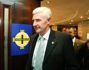 1 June 2007; Nigel Worthington is unveiled as the new manager of Northern Ireland. The 66-times capped former defender is the Irish Football Association's choice to succeed Lawerie Sanchez who resigned to take charge of Fulham last month. Europa Hotel, Belfast. Picture credit; Oliver McVeigh / SPORTSFILE