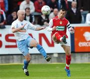 1 June 2007; Keith Fahey, St Patrick's Athletic, in action against Ciaran Foley, Galway United. eircom League of Ireland, Premier Division, St Patrick's Athletic v Galway United, Richmond Park, Dublin. Picture credit: David Maher / SPORTSFILE