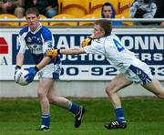 2 June 2007; Brian McDonald, Laois, in action against Declan Reilly, Longford. Bank of Ireland Leinster Senior Football Championship Quarter-final, Longford v Laois, O'Connor Park, Tullamore, Co. Offaly. Photo by Sportsfile