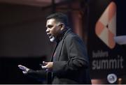 5 November 2014; Subbu Balakrishnan, Founder & CTO, Good Co, on the builders stage during Day 2 of the 2014 Web Summit in the RDS, Dublin, Ireland. Picture credit: Cody Glenn / SPORTSFILE / Web Summit