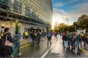 8 November 2014; Supporters begin to arrive at the stadium ahead of the game. Supporters at Ireland v South Africa - Guinness Series, Aviva Stadium, Lansdowne Road, Dublin. Picture credit: Piaras Ó Mídheach / SPORTSFILE