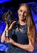 8 November 2014; Aishling Moloney, Tipperary, with her TG4 Ladies Football Munster Young Player of the Year Award. TG4 Ladies Football All-Star Awards 2014, Citywest Hotel, Saggart, Co. Dublin. Picture credit: Brendan Moran / SPORTSFILE