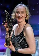 8 November 2014; Mary Rose Kelly, Wexford, with her TG4 Ladies Football Junior Players' Player of the Year Award. TG4 Ladies Football All-Star Awards 2014, Citywest Hotel, Saggart, Co. Dublin. Picture credit: Brendan Moran / SPORTSFILE