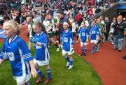 3 June 2007; &quot;Gearing Up for Cúl Camps&quot;. School children from Scoil Mhicil Naofa Athy, Kildare, make their way out for a match at half-time of the Bank of Ireland Leinster Senior Football Championship, Meath v Dublin, Croke Park, Dublin. Picture Credit: Brian Lawless / SPORTSFILE