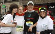 4 June 2007; Athletes, who ran to support Special Olympics Ireland, Georgina Cunningham, left, Firhouse, Dublin, Erika Dick, Firhouse, and Marion Jones, Blessington, Co. Wicklow, with Mary Davis, Chief Executive, Special Olympics Ireland, ahead of the 2007 Flora Women’s Mini Marathon. Lower Baggot Street, Dublin. Picture credit: Ray McManus / SPORTSFILE